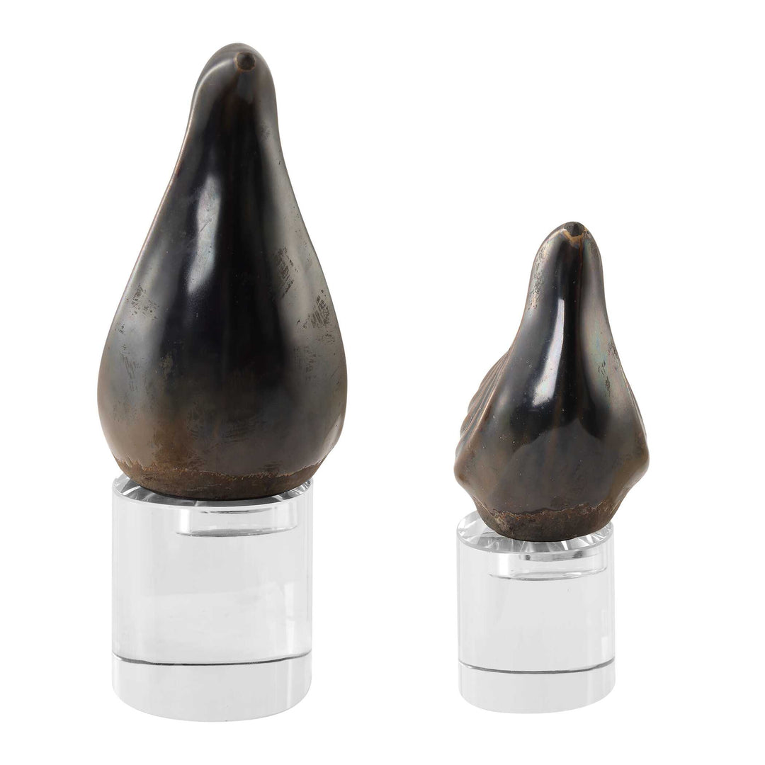 American Home Furniture Uttermost Nesting Bird Gray Sculptures, S/2
