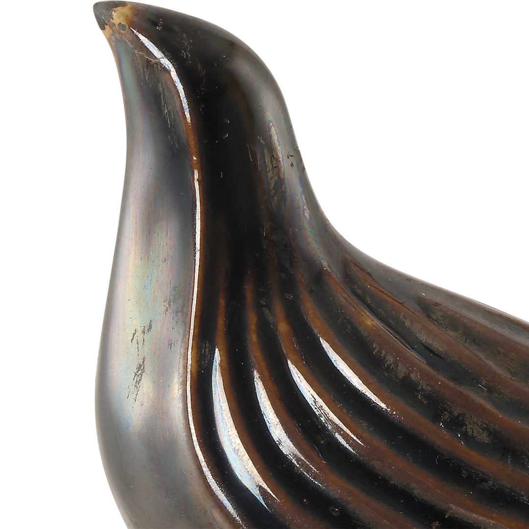 American Home Furniture Uttermost Nesting Bird Gray Sculptures, S/2