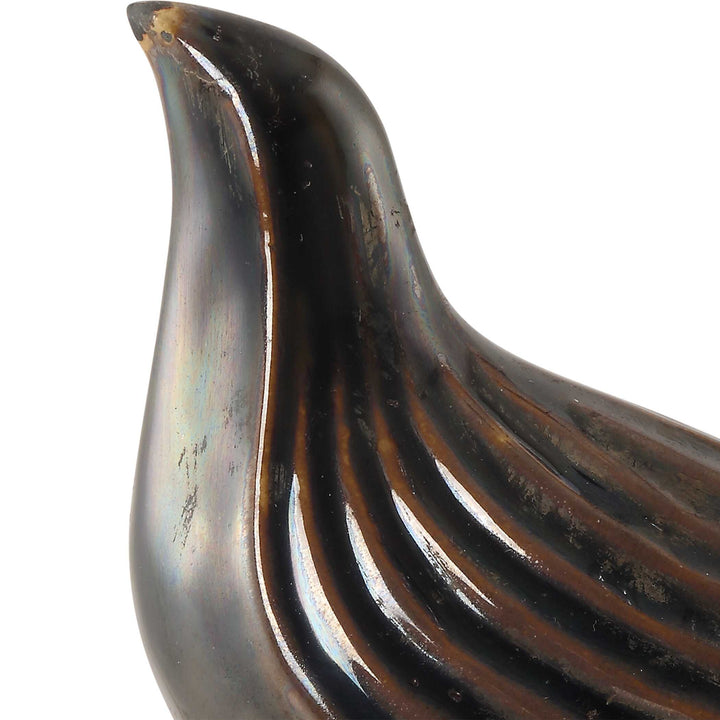 American Home Furniture Uttermost Nesting Bird Gray Sculptures, S/2