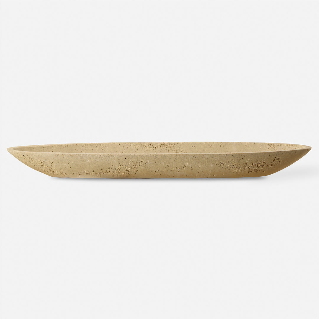 American Home Furniture | Uttermost - Vessel Cast Ivory Canoe Bowl