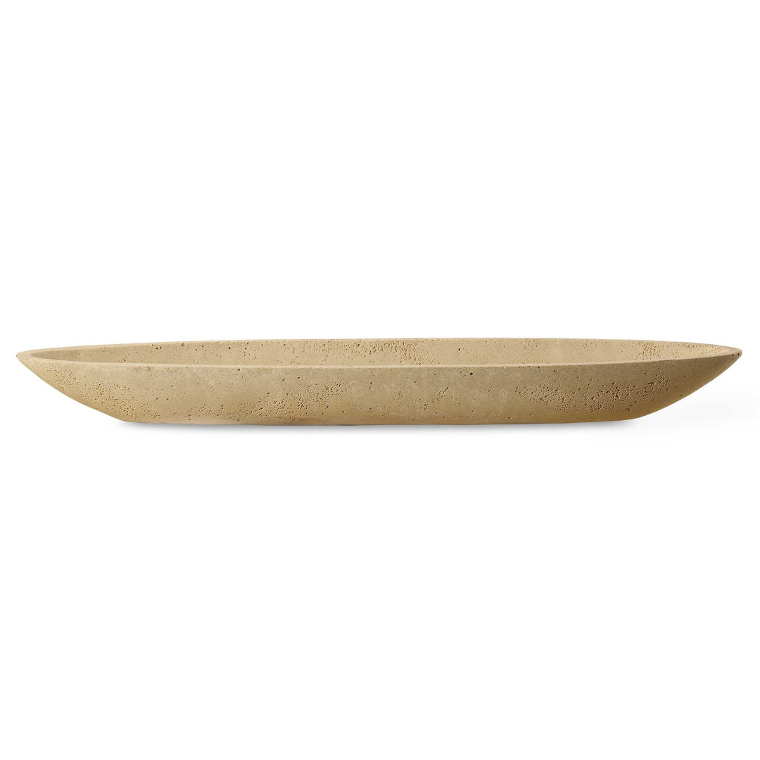 American Home Furniture Uttermost Vessel Cast Ivory Canoe Bowl