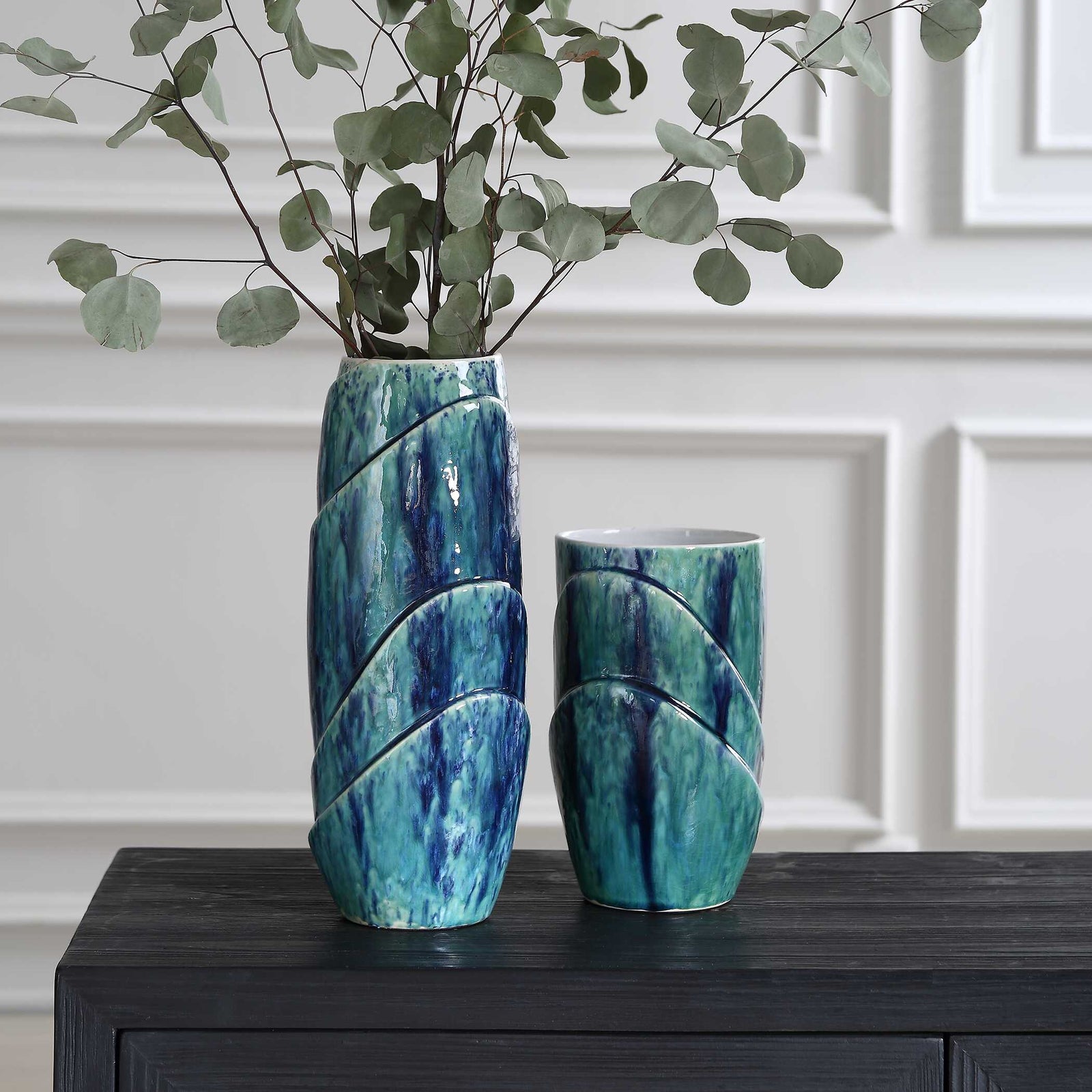 American Home Furniture Uttermost Tranquil Duo, Vases, S/2