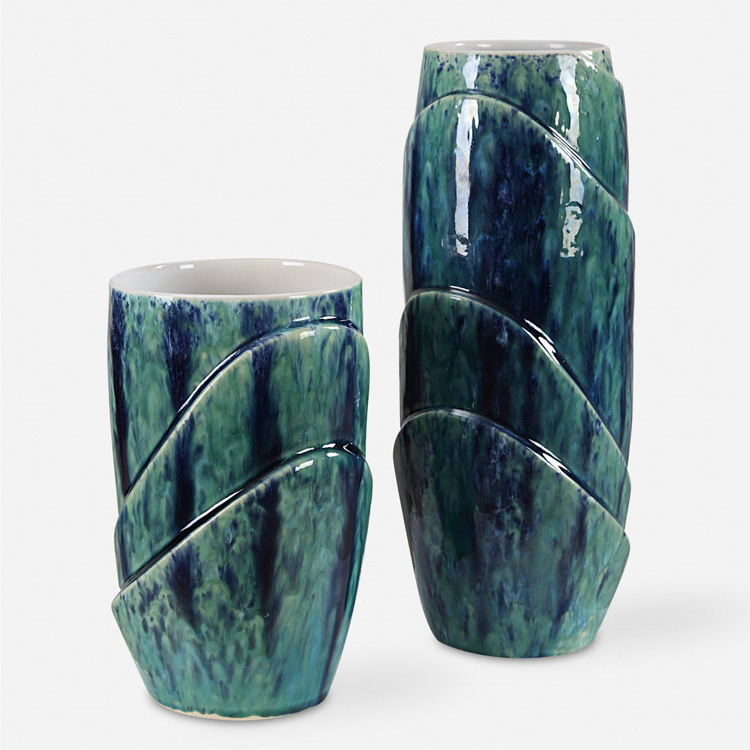 American Home Furniture | Uttermost - Tranquil Duo, Vases, S/2