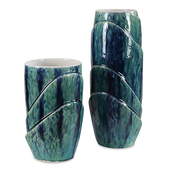 American Home Furniture Uttermost Tranquil Duo, Vases, S/2