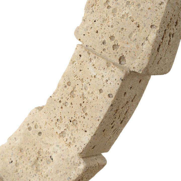 American Home Furniture Uttermost Ivory Fusion Stone Rings, S/2