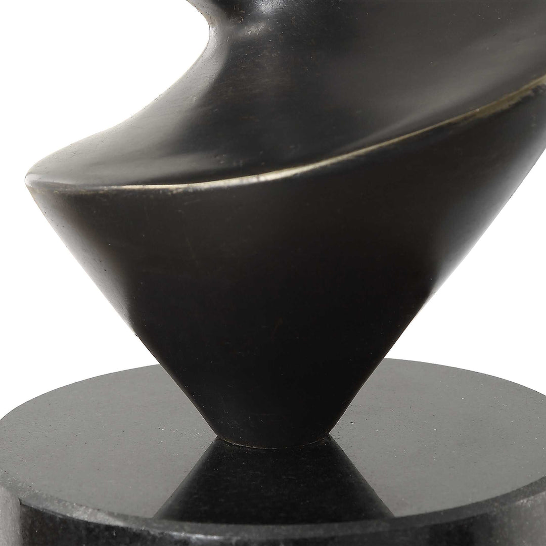 American Home Furniture Uttermost All Twisted Bronze Sculpture