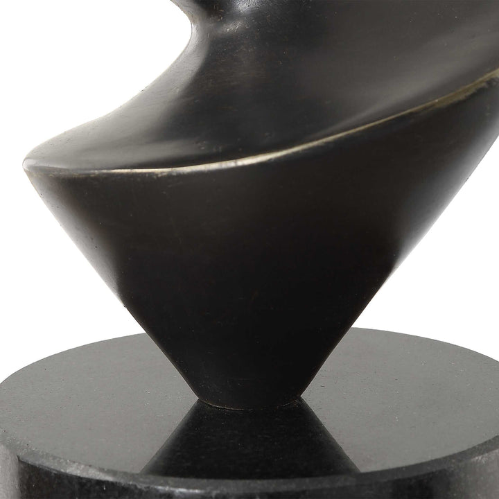 American Home Furniture Uttermost All Twisted Bronze Sculpture