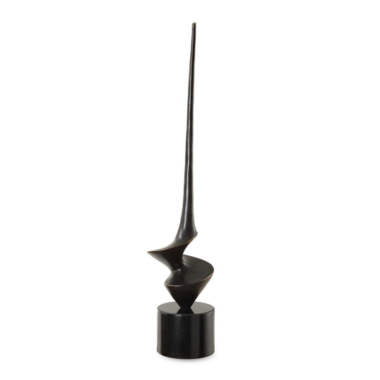 American Home Furniture Uttermost All Twisted Bronze Sculpture