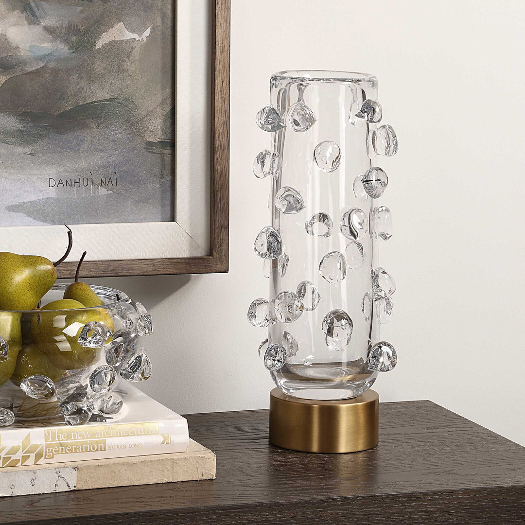 American Home Furniture Uttermost Aura Clear Glass Vase