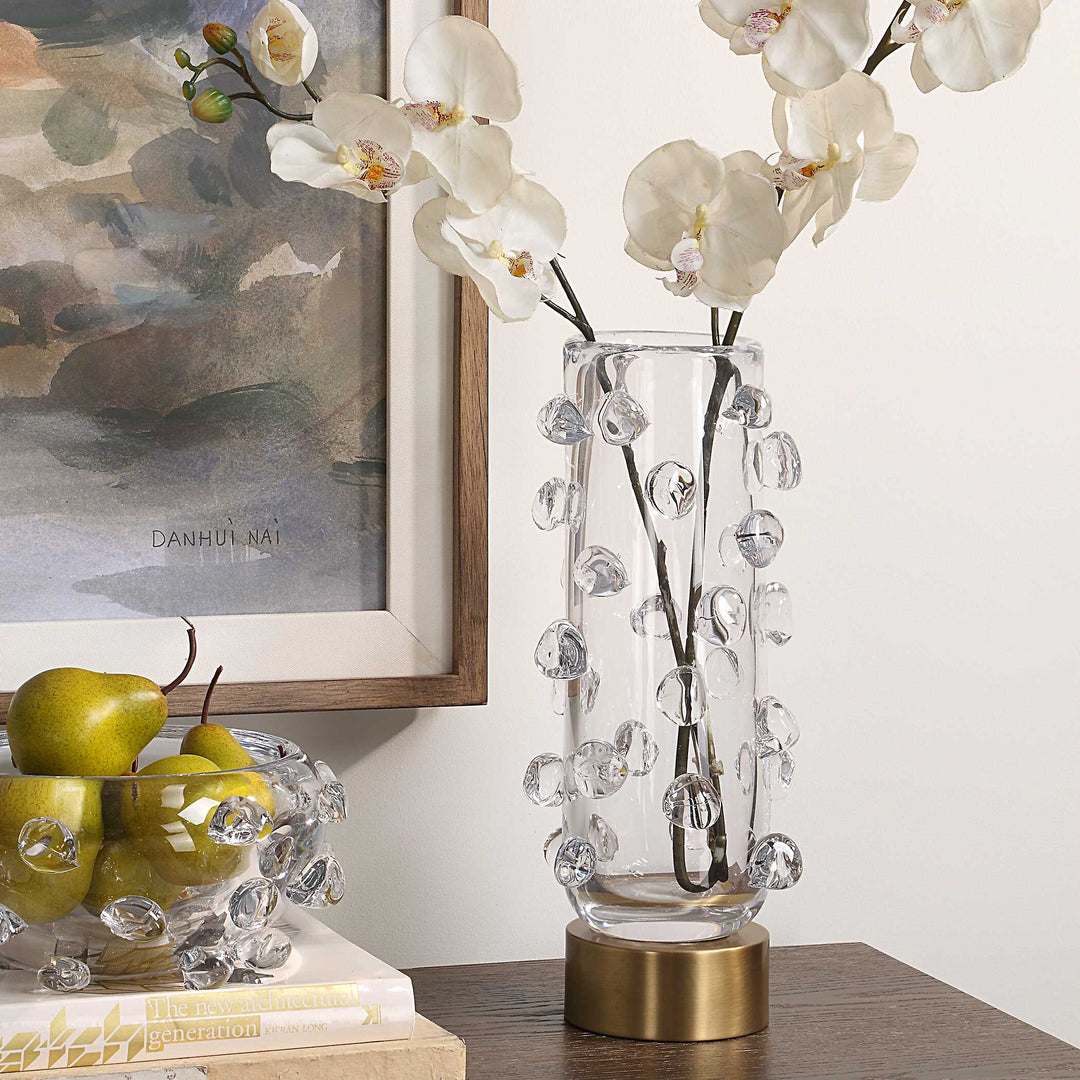 American Home Furniture Uttermost Aura Clear Glass Vase