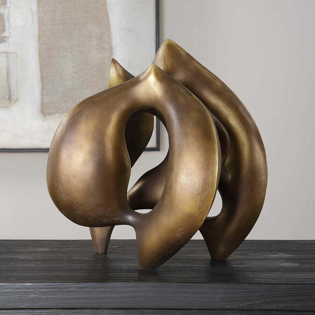 American Home Furniture Uttermost Celestial Flow Bronze Sculpture