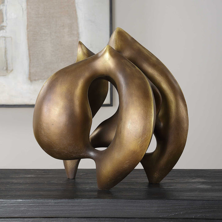 American Home Furniture Uttermost Celestial Flow Bronze Sculpture