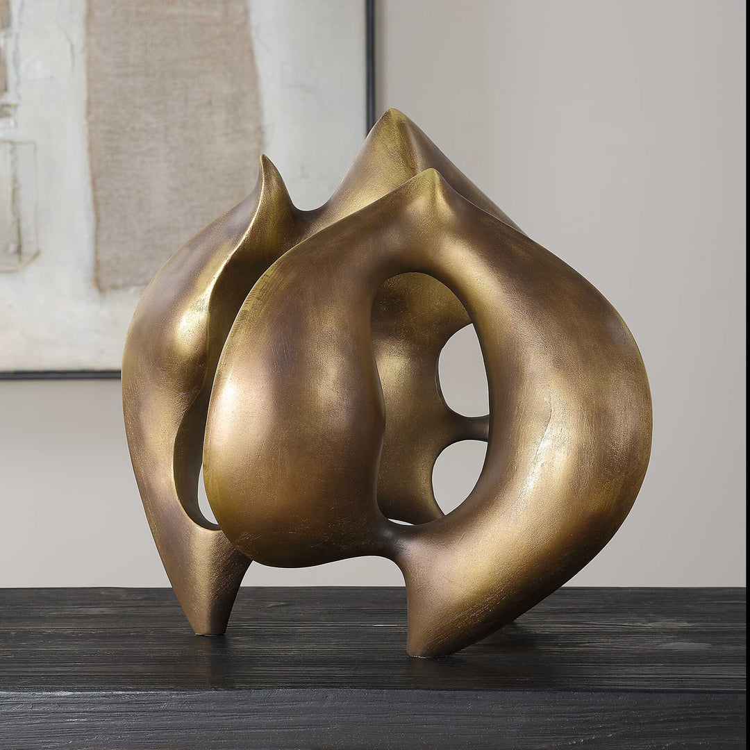 American Home Furniture Uttermost Celestial Flow Bronze Sculpture