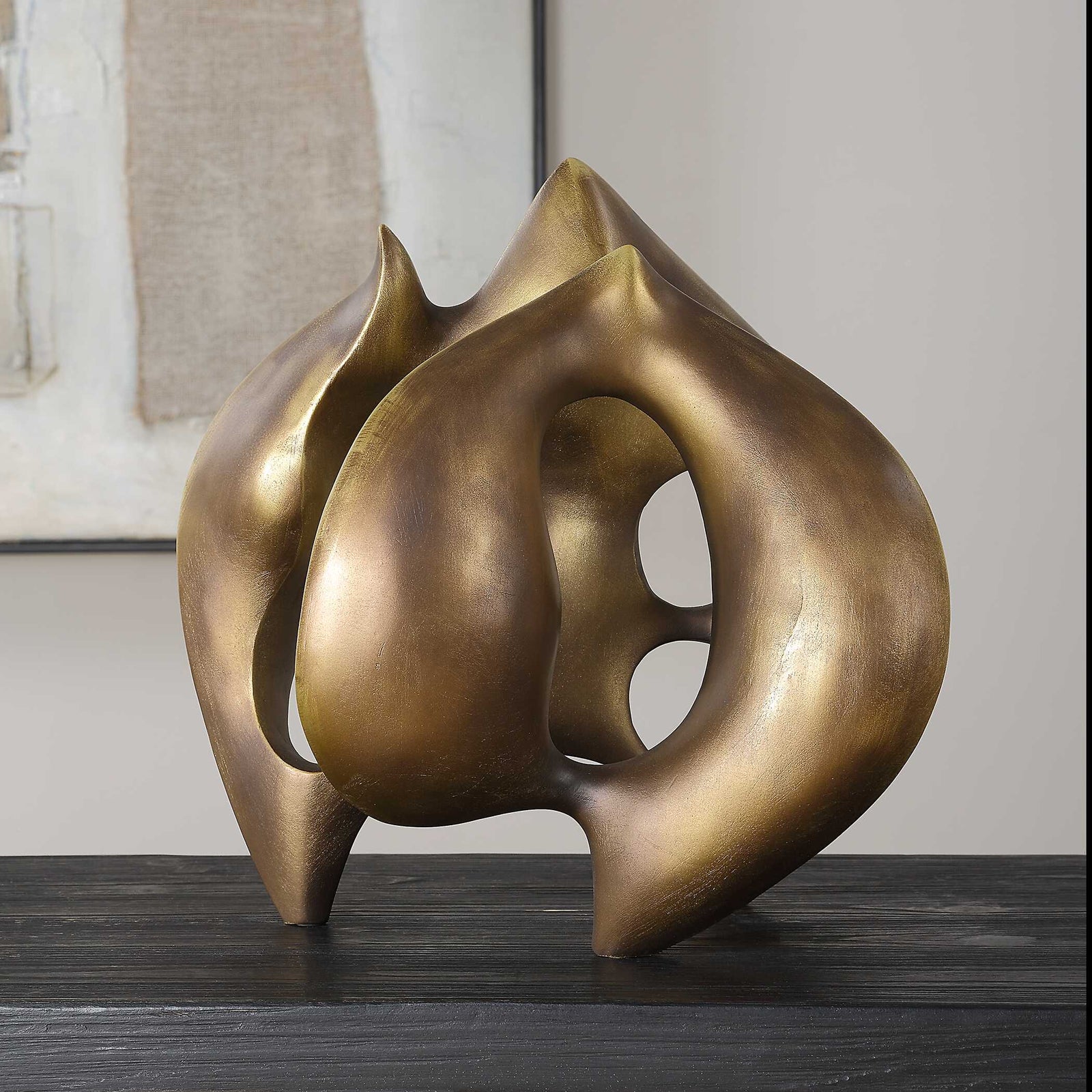 American Home Furniture Uttermost Celestial Flow Bronze Sculpture