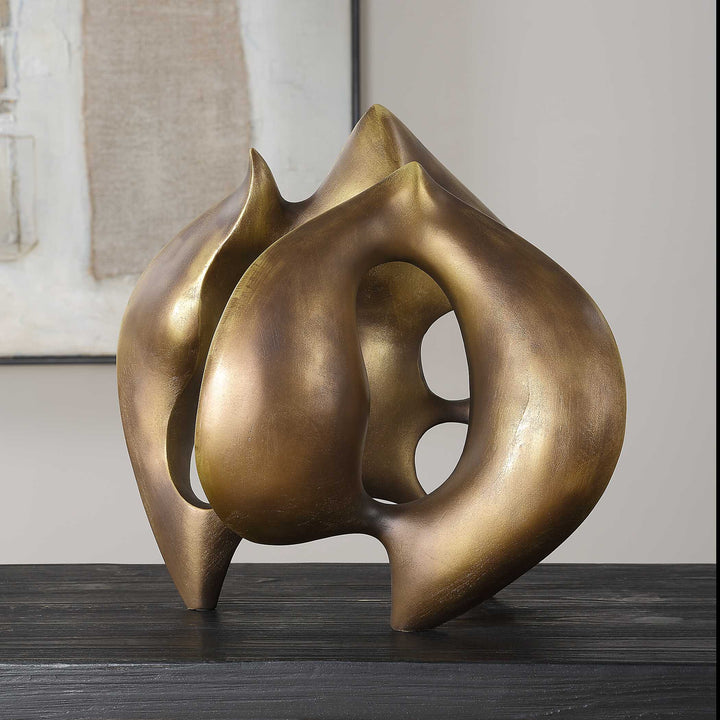 American Home Furniture Uttermost Celestial Flow Bronze Sculpture