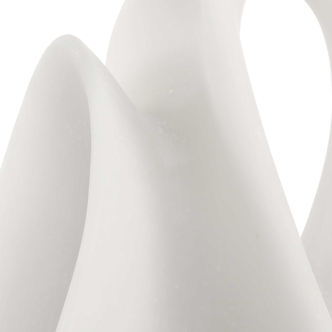 American Home Furniture Uttermost Silent Wave White Sculptures Set of 2