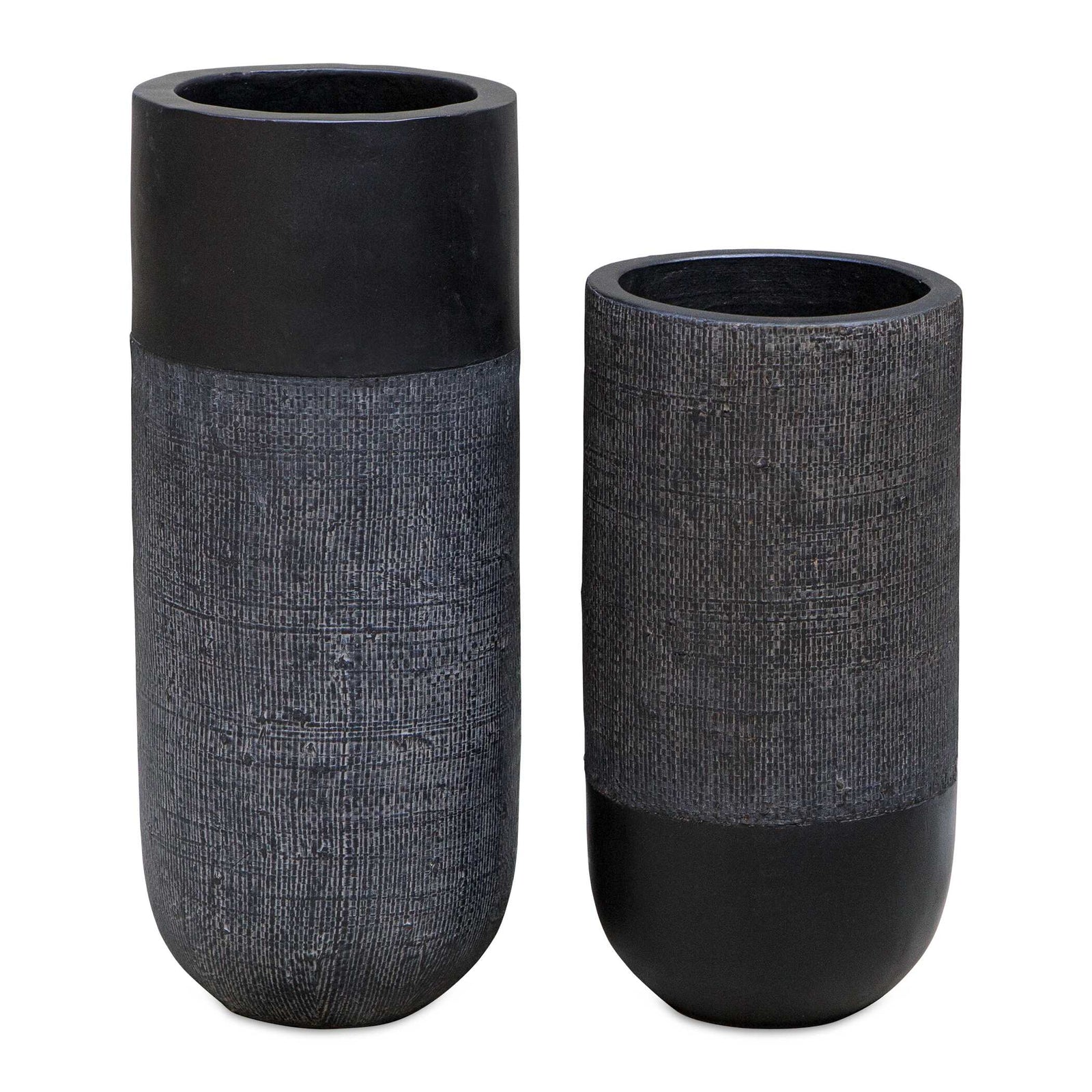 American Home Furniture Uttermost Woven Shadow Vases Set of 2
