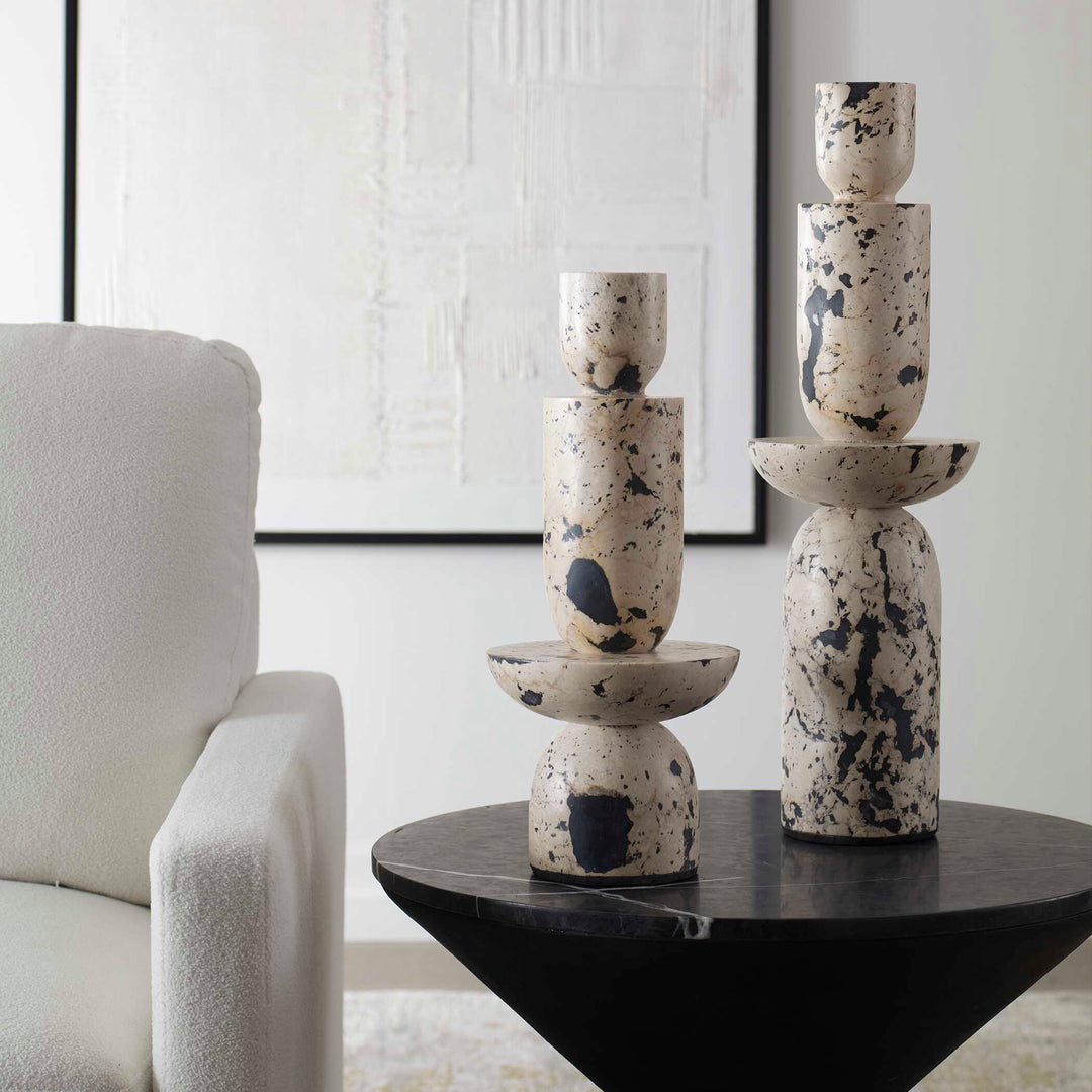 American Home Furniture Uttermost Nouveau Tower Sculptures Set of 2