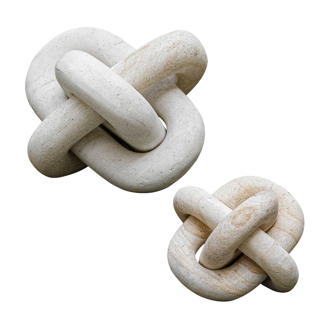 American Home Furniture Uttermost Limestone Link Sculptures Set of 2