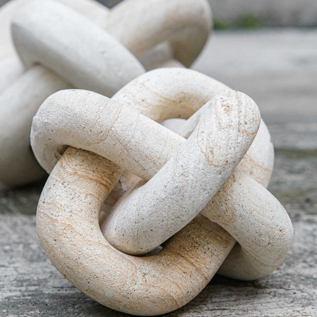 American Home Furniture Uttermost Limestone Link Sculptures Set of 2