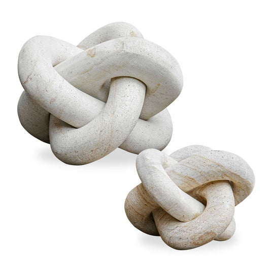 American Home Furniture Uttermost Limestone Link Sculptures Set of 2