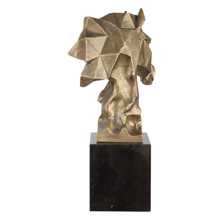 American Home Furniture Uttermost Chiseled Horse Bust Sculpture