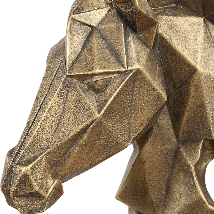 American Home Furniture Uttermost Chiseled Horse Bust Sculpture