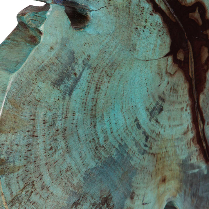 American Home Furniture Uttermost Bahati Wood Blue Sculpture