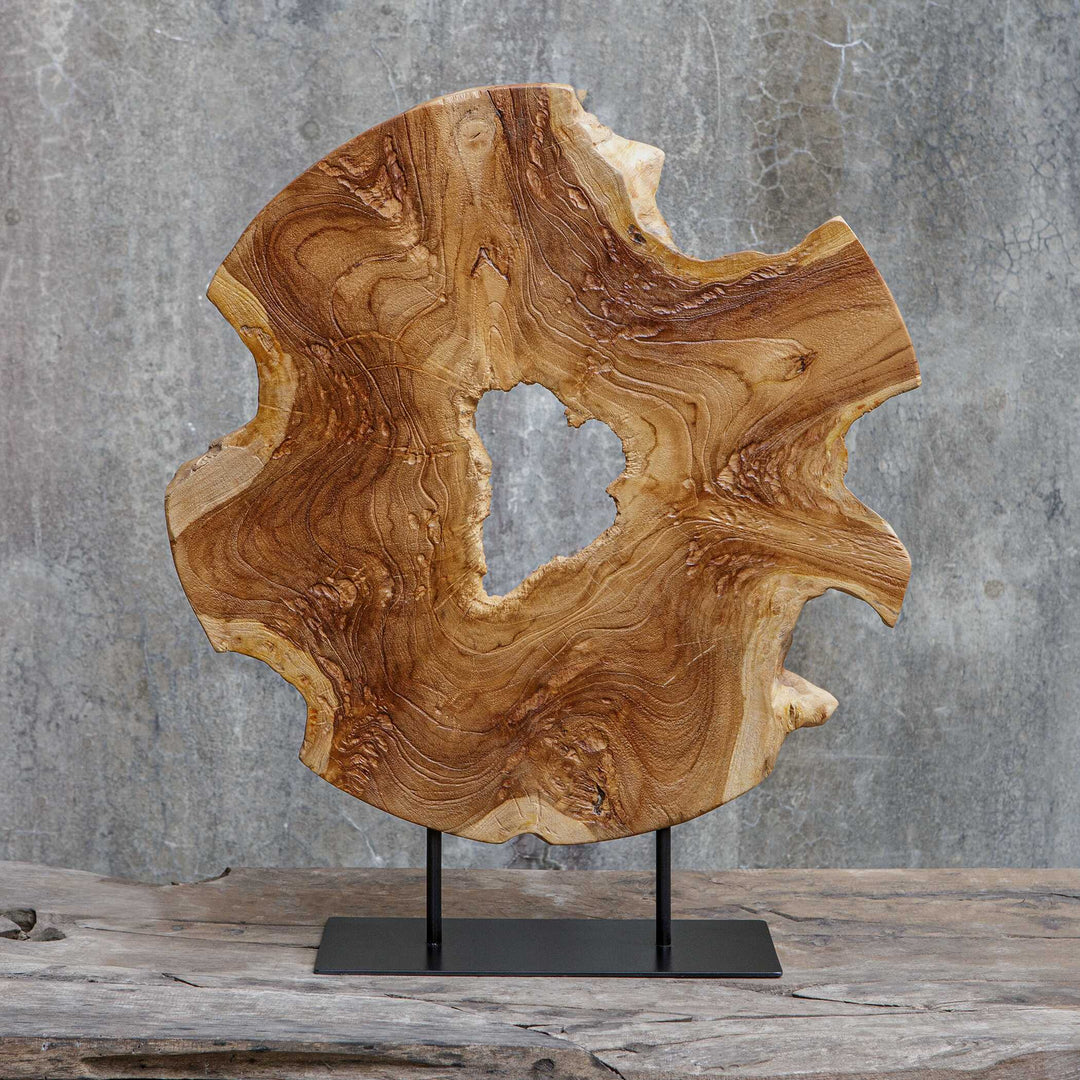 American Home Furniture Uttermost Bahati Wood Natural Sculpture