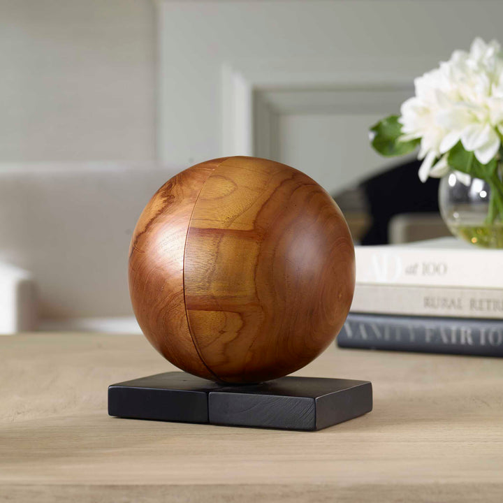 American Home Furniture Uttermost Teak And Noir Bookends Set of 2
