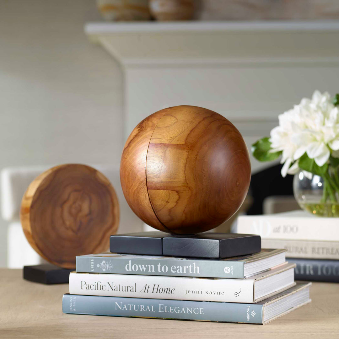 American Home Furniture Uttermost Teak And Noir Bookends Set of 2