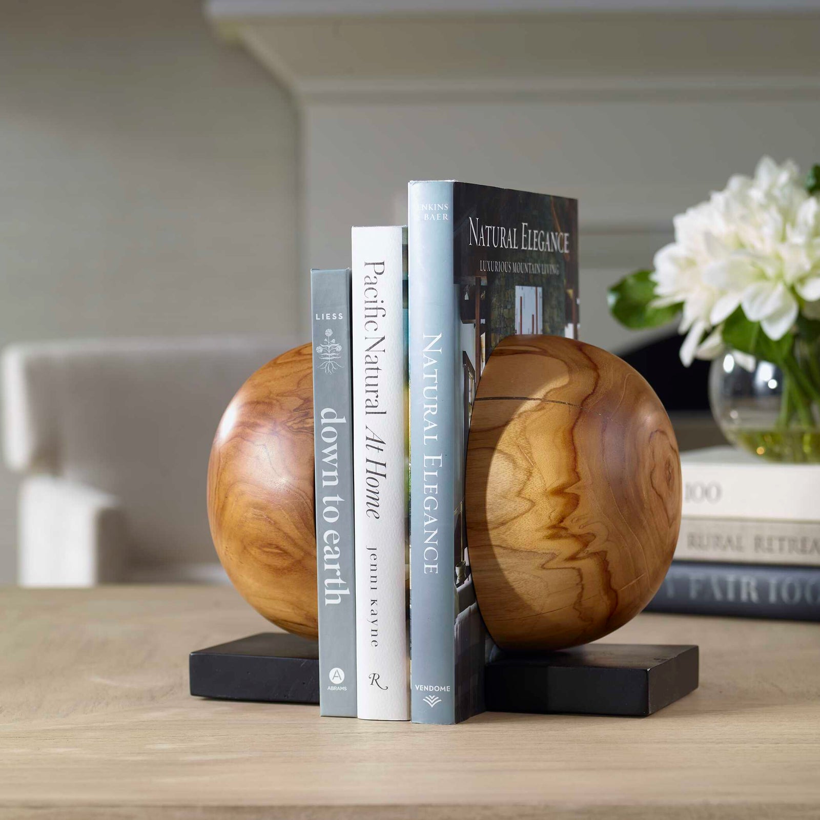 American Home Furniture Uttermost Teak And Noir Bookends Set of 2