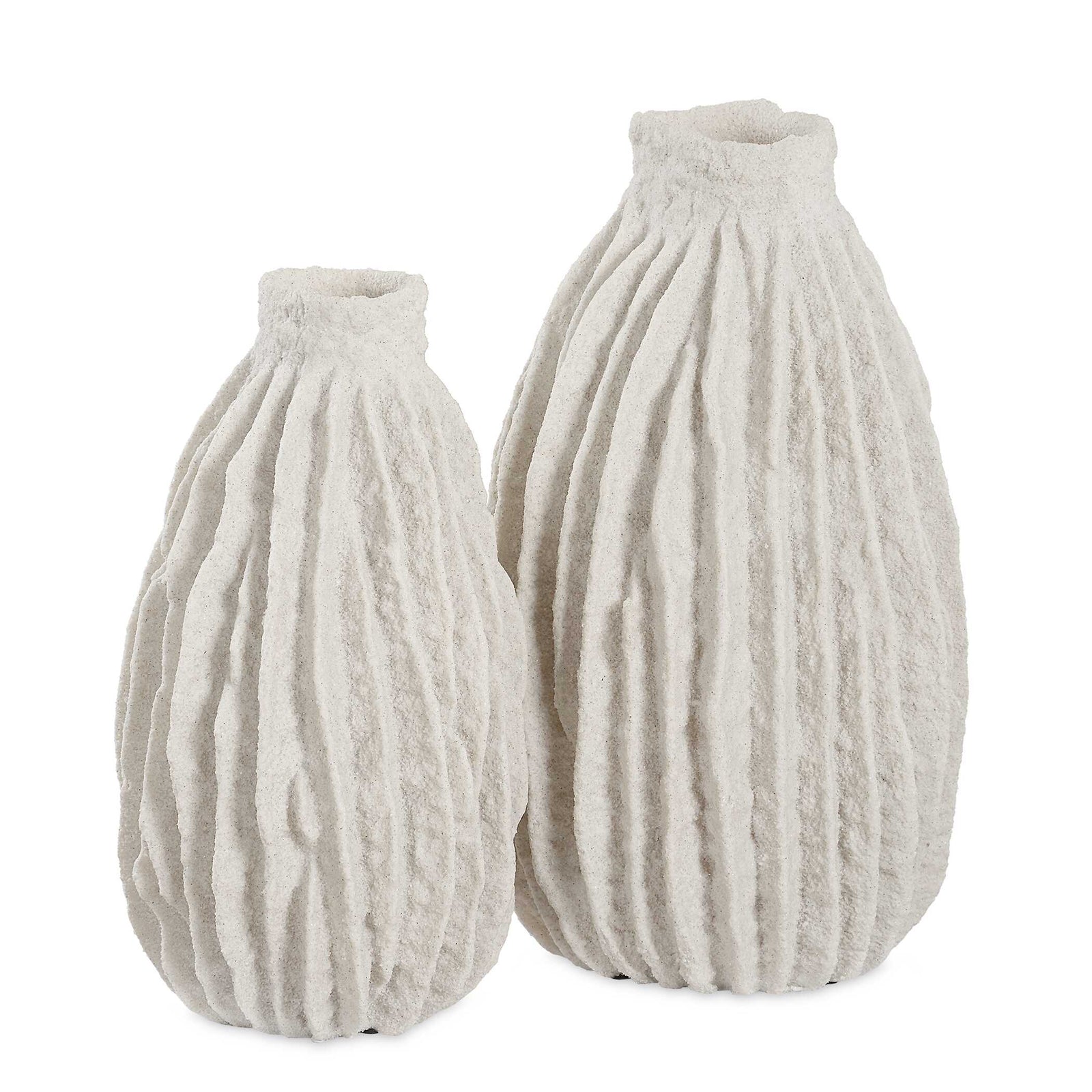American Home Furniture Uttermost Ivory Ridge Vases Set of 2