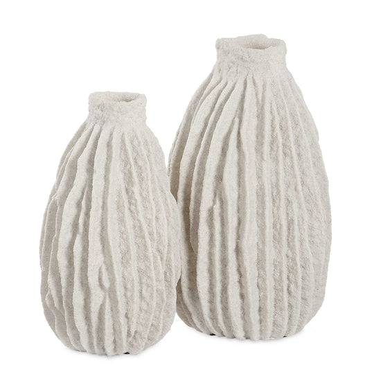 American Home Furniture Uttermost Ivory Ridge Vases Set of 2
