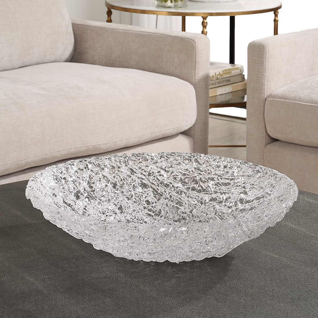 American Home Furniture Uttermost Glint Glass Bowl