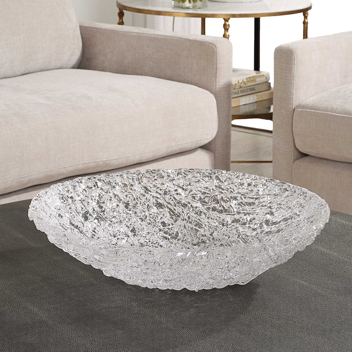 American Home Furniture Uttermost Glint Glass Bowl