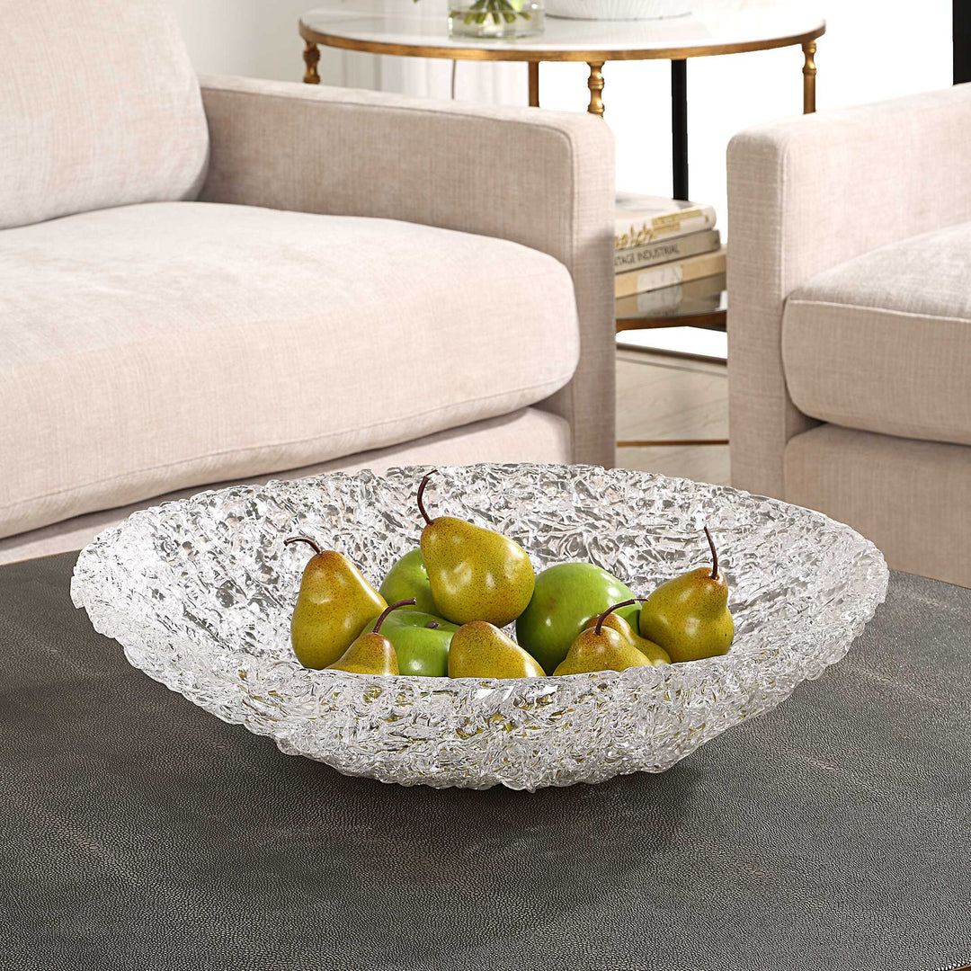 American Home Furniture Uttermost Glint Glass Bowl