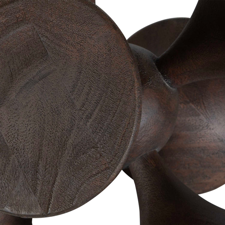 American Home Furniture Uttermost Balanced Harmony Dark Wooden Sculptures Set of 2