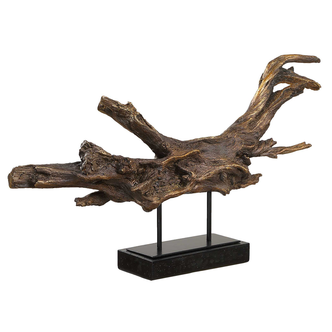 American Home Furniture Uttermost Gilded Sculpture Branch