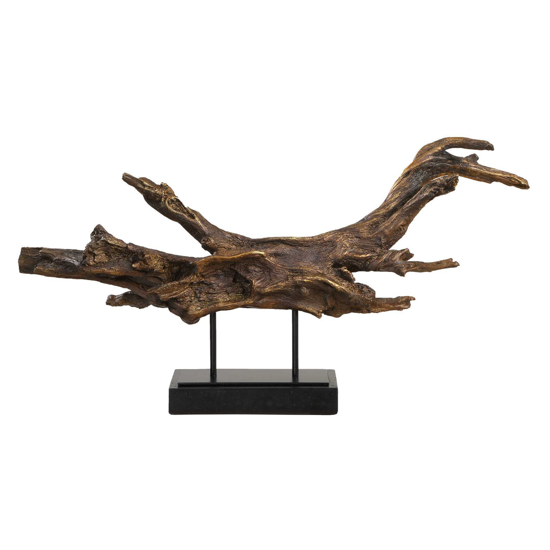 American Home Furniture Uttermost Gilded Sculpture Branch