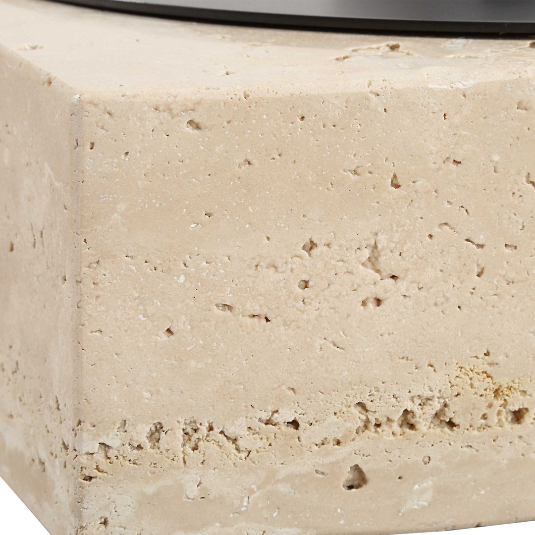American Home Furniture Uttermost Natural Luxe Travertine Box