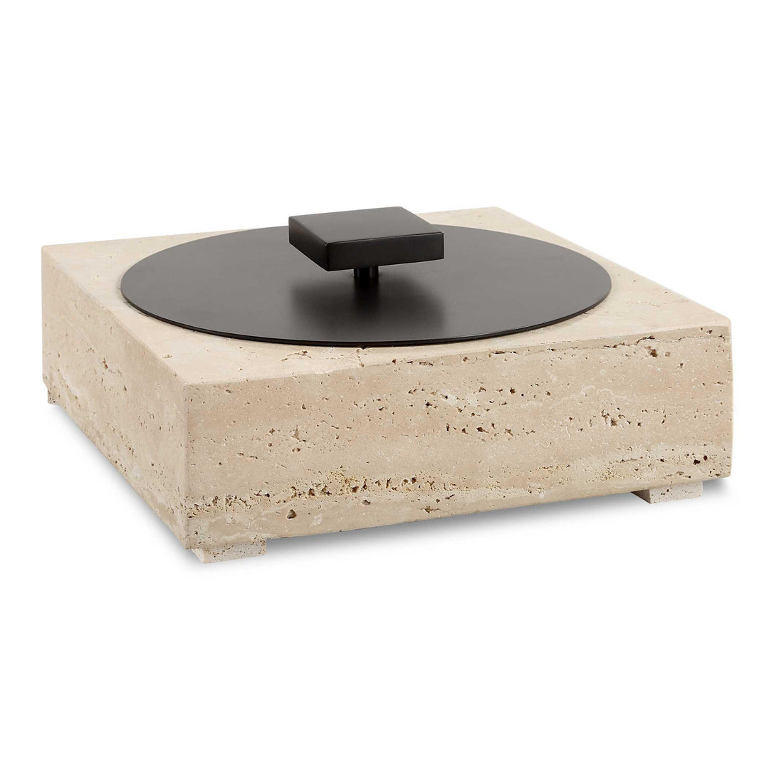 Natural Luxe Travertine Box - AmericanHomeFurniture