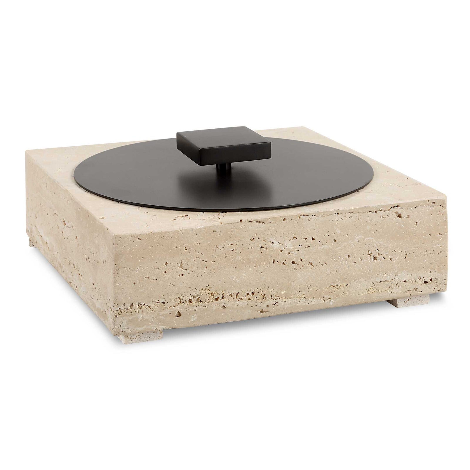 American Home Furniture Uttermost Natural Luxe Travertine Box
