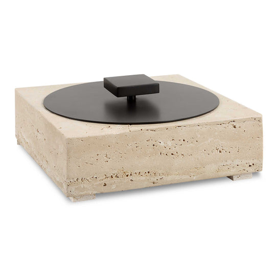 American Home Furniture Uttermost Natural Luxe Travertine Box