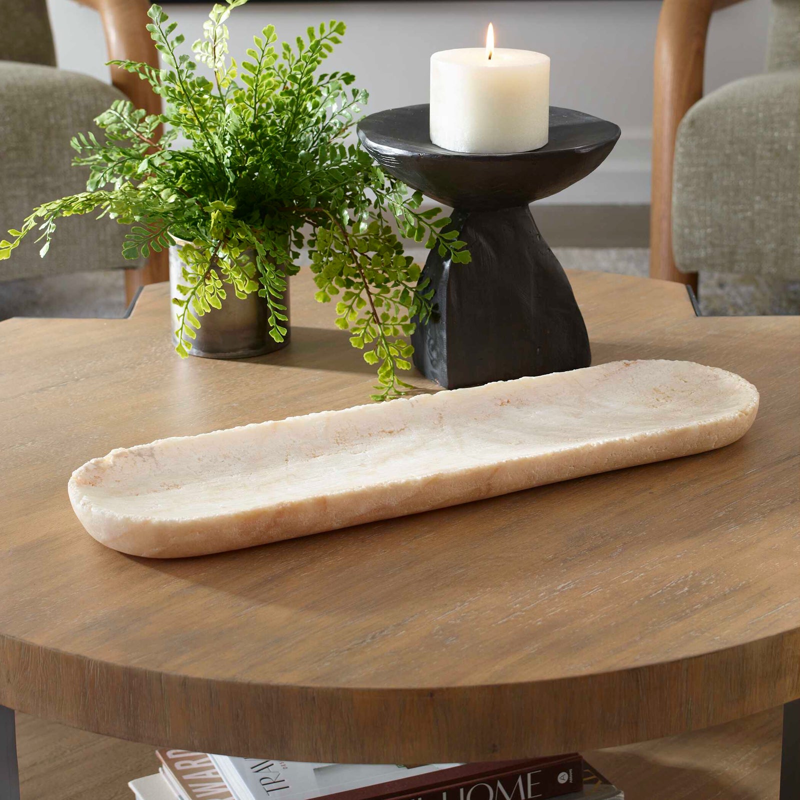 American Home Furniture Uttermost Sculpted Onyx Bowl