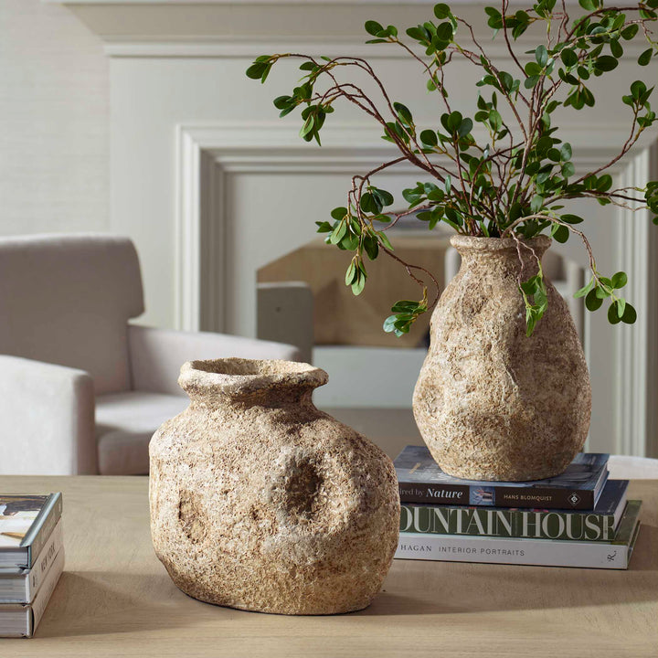 American Home Furniture Uttermost Ancient Echos Vases Set of 2