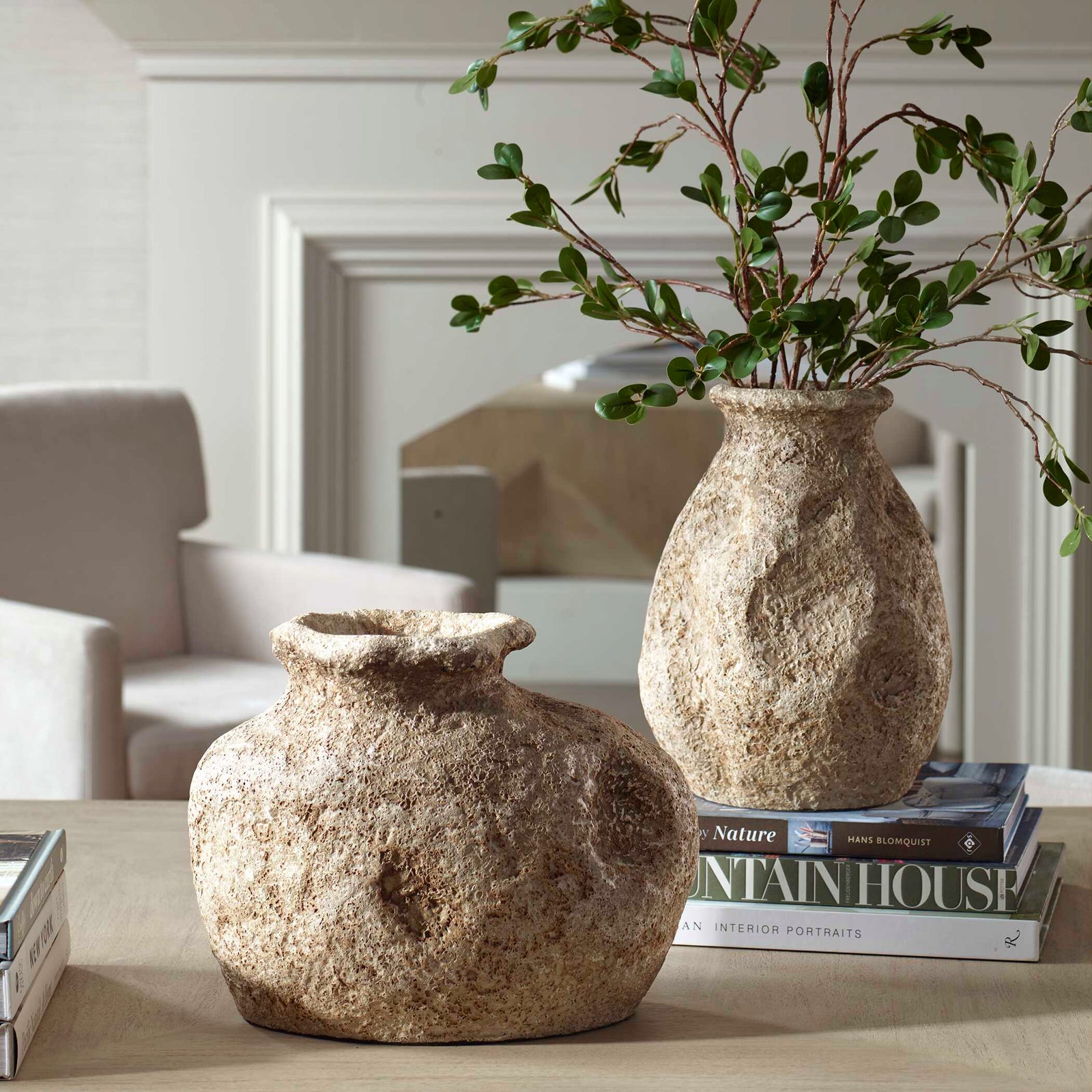 American Home Furniture Uttermost Ancient Echos Vases Set of 2