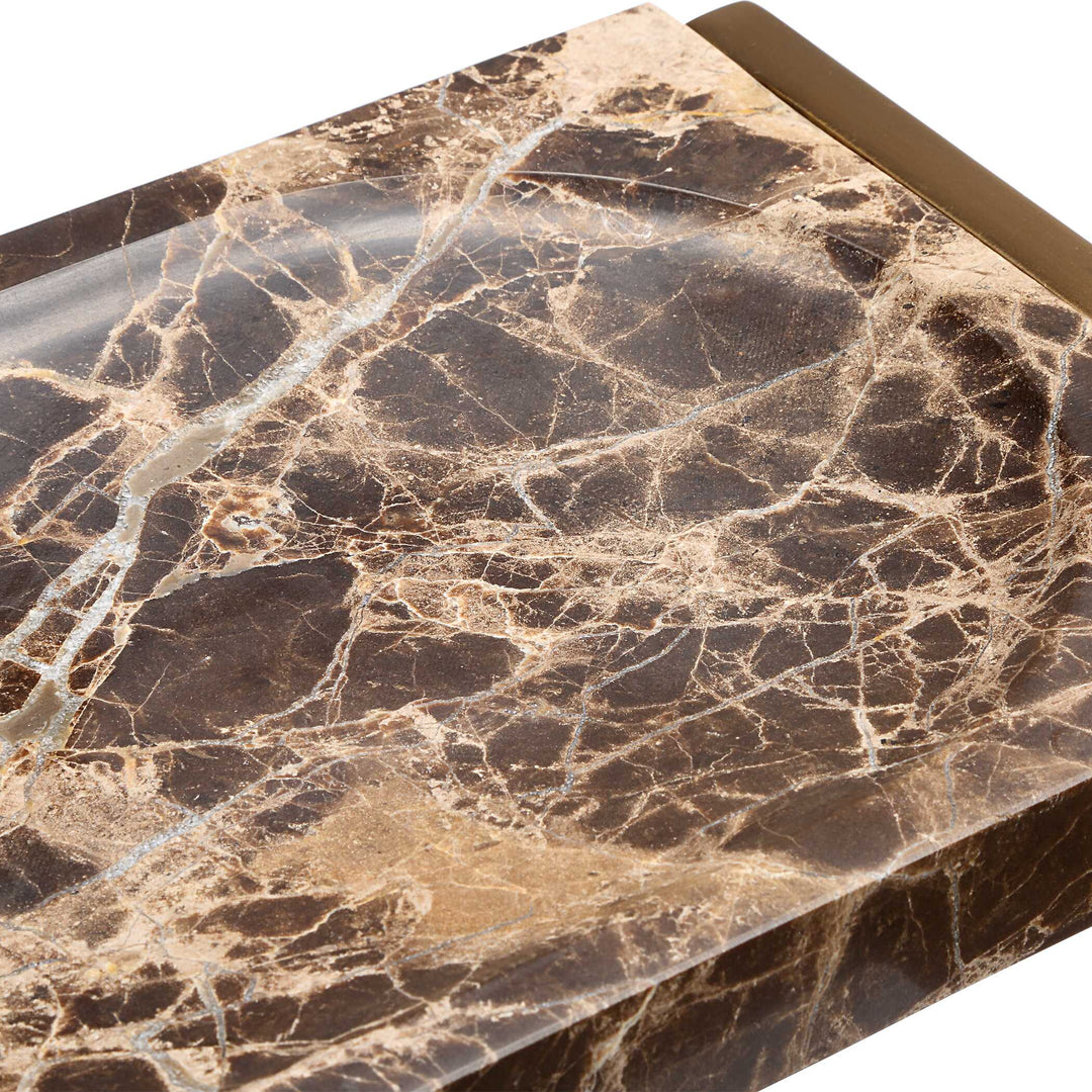 American Home Furniture Uttermost Marble Tray Crest