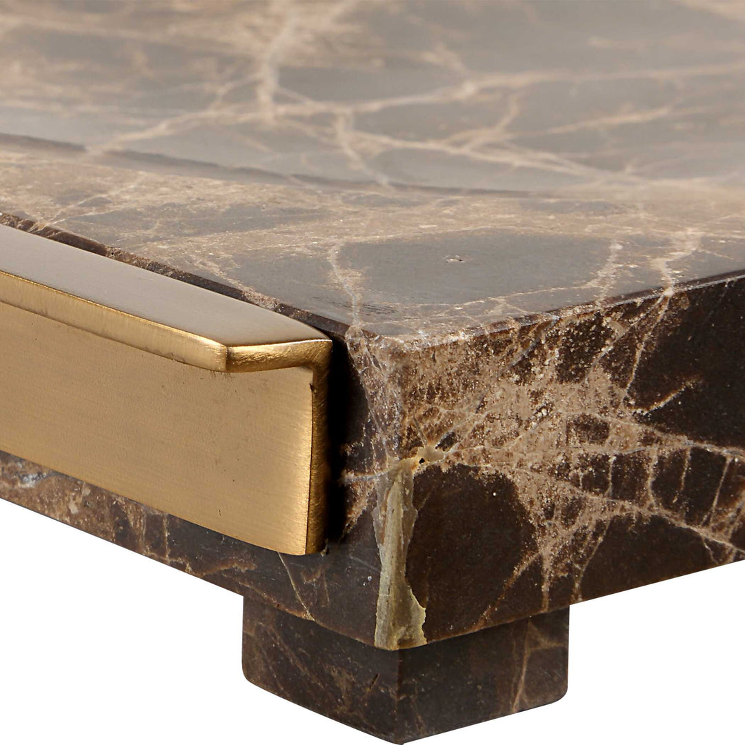 American Home Furniture Uttermost Marble Tray Crest