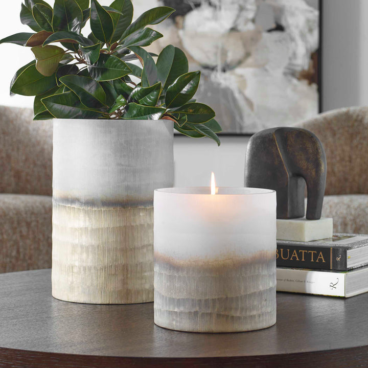 American Home Furniture Uttermost Ombra Modern Vases Set of 2